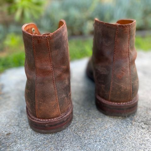 Grant Stone Edward Boot in C.F. Stead Tobacco Waxy Commander Suede