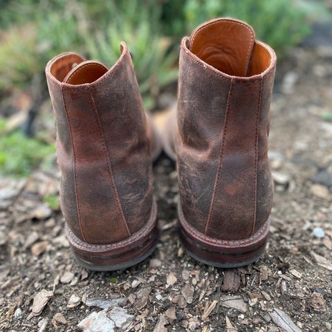 Grant Stone Edward Boot in C.F. Stead Tobacco Waxy Commander Suede