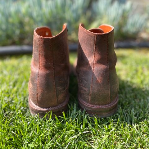 Grant Stone Edward Boot in C.F. Stead Tobacco Waxy Commander Suede