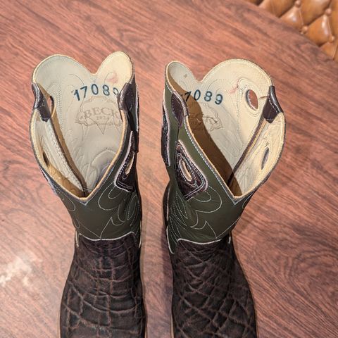 Beck Custom Cowboy Boots in Brown Elephant