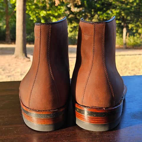 Alden Plain Toe Boot in Horween Tobacco Smooth Chamois