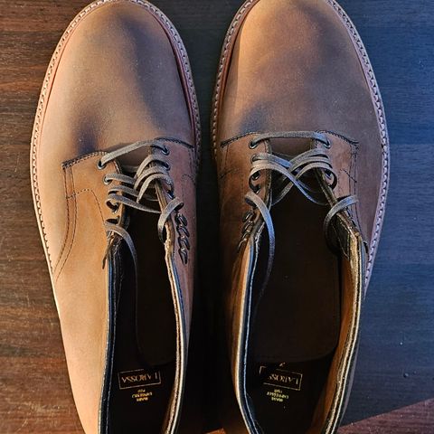 View photo of Alden Plain Toe Boot in Horween Tobacco Smooth Chamois