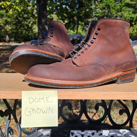 View photo of Alden Plain Toe Boot in Horween Tobacco Smooth Chamois