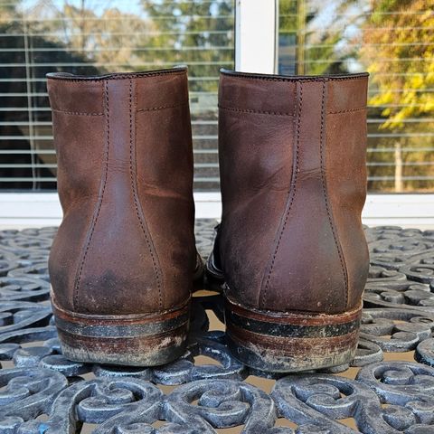 View photo of Alden Plain Toe Boot in Horween Tobacco Smooth Chamois