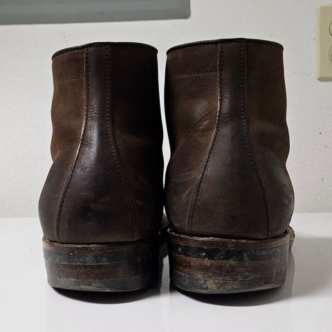 View photo of Alden Plain Toe Boot in Horween Tobacco Smooth Chamois