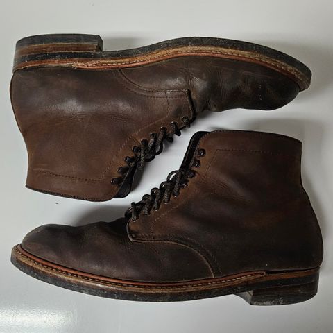 Alden Plain Toe Boot in Horween Tobacco Smooth Chamois