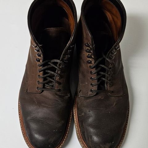 Alden Plain Toe Boot in Horween Tobacco Smooth Chamois