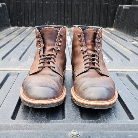 Alden Plain Toe Boot in Horween Tobacco Smooth Chamois