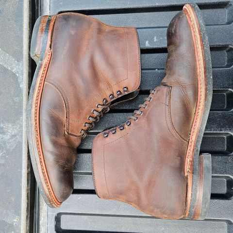 Alden Plain Toe Boot in Horween Tobacco Smooth Chamois