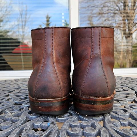 Alden Plain Toe Boot in Horween Tobacco Smooth Chamois