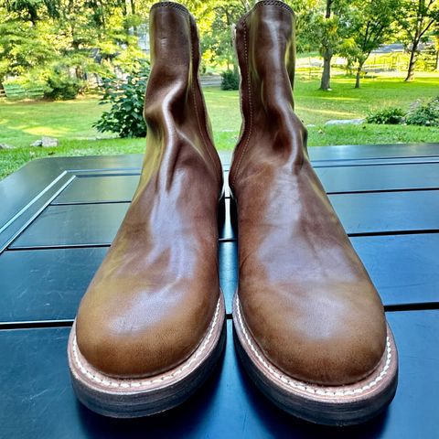 View photo of Rolling Dub Trio Casper Boot in Brown Horse Front #1020