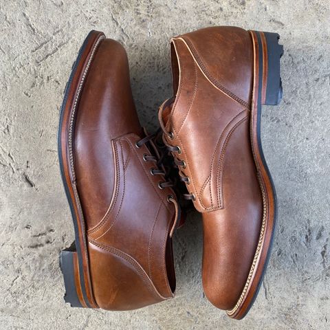 Viberg 145 Oxford in Horween Natural Essex Workshoe Butt