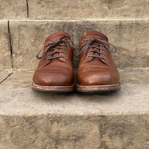 Viberg 145 Oxford in Horween Natural Essex Workshoe Butt