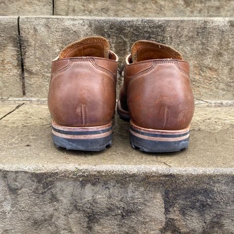 View photo of Viberg 145 Oxford in Horween Natural Essex Workshoe Butt