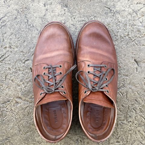 View photo of Viberg 145 Oxford in Horween Natural Essex Workshoe Butt