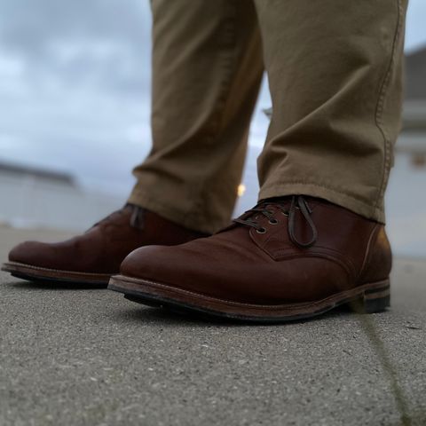 View photo of Viberg 145 Oxford in Horween Natural Essex Workshoe Butt