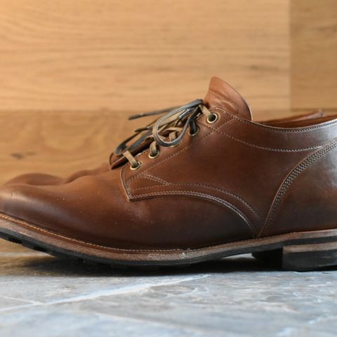 View photo of Viberg 145 Oxford in Horween Natural Essex Workshoe Butt