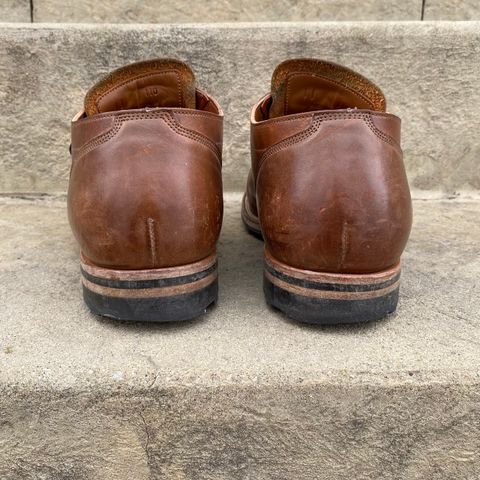 View photo of Viberg 145 Oxford in Horween Natural Essex Workshoe Butt