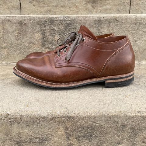 View photo of Viberg 145 Oxford in Horween Natural Essex Workshoe Butt