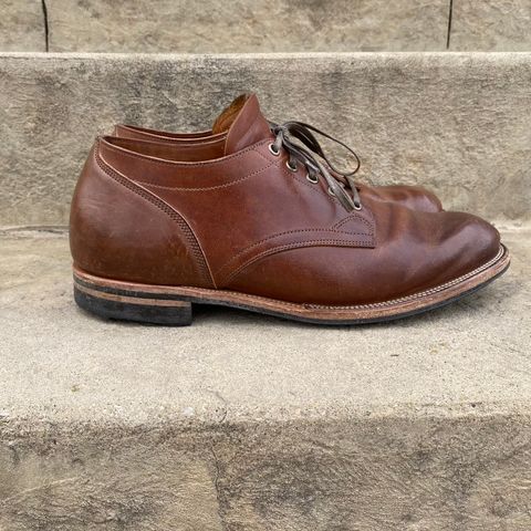 View photo of Viberg 145 Oxford in Horween Natural Essex Workshoe Butt