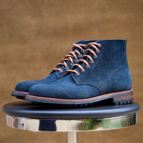 Oak Street Bootmakers Field Boot in Horween Natural Indigo Chromexcel Roughout
