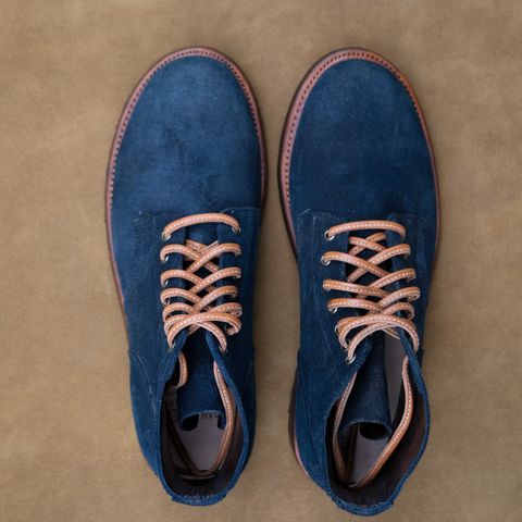 Oak Street Bootmakers Field Boot in Horween Natural Indigo Chromexcel Roughout