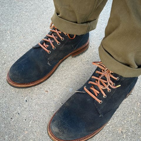 Oak Street Bootmakers Field Boot in Horween Natural Indigo Chromexcel Roughout