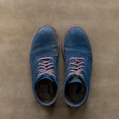 Oak Street Bootmakers Field Boot in Horween Natural Indigo Chromexcel Roughout