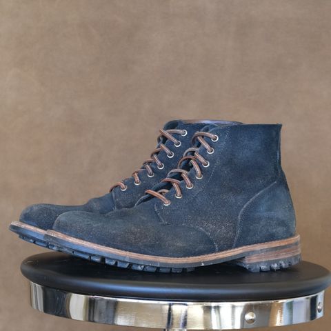 View photo of Oak Street Bootmakers Field Boot in Horween Natural Indigo Chromexcel Roughout