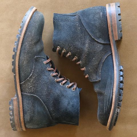 View photo of Oak Street Bootmakers Field Boot in Horween Natural Indigo Chromexcel Roughout