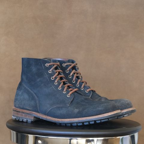 View photo of Oak Street Bootmakers Field Boot in Horween Natural Indigo Chromexcel Roughout