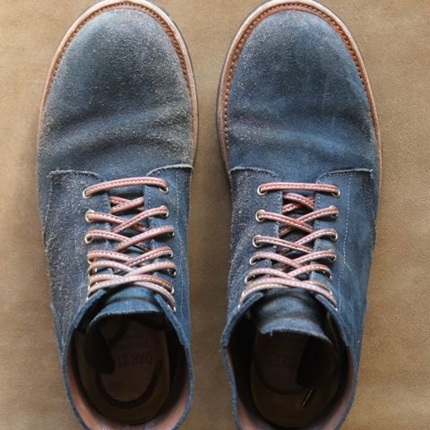 Oak Street Bootmakers Field Boot in Horween Natural Indigo Chromexcel Roughout