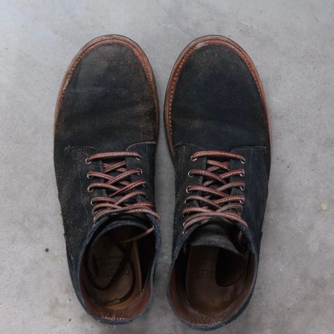 View photo of Oak Street Bootmakers Field Boot in Horween Natural Indigo Chromexcel Roughout