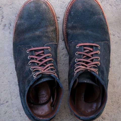 View photo of Oak Street Bootmakers Field Boot in Horween Natural Indigo Chromexcel Roughout