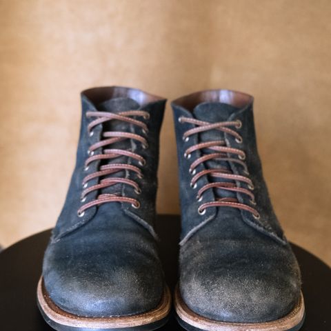 View photo of Oak Street Bootmakers Field Boot in Horween Natural Indigo Chromexcel Roughout