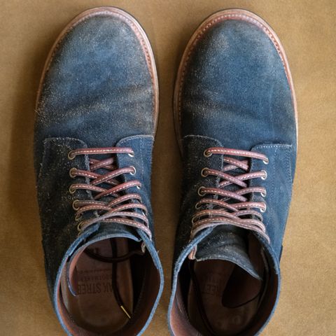 View photo of Oak Street Bootmakers Field Boot in Horween Natural Indigo Chromexcel Roughout