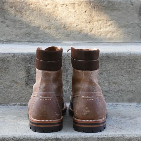 Grant Stone Field Boot in C.F. Stead Natural Waxy Commander Suede