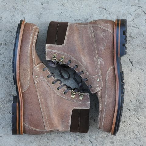 Grant Stone Field Boot in C.F. Stead Natural Waxy Commander Suede