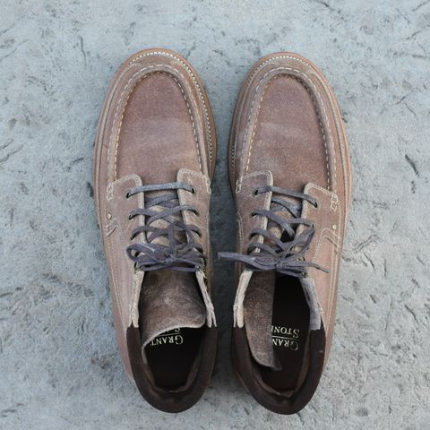 Grant Stone Field Boot in C.F. Stead Natural Waxy Commander Suede