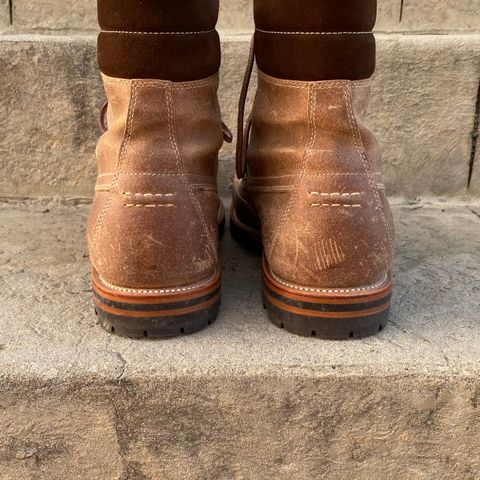 Grant Stone Field Boot in C.F. Stead Natural Waxy Commander Suede
