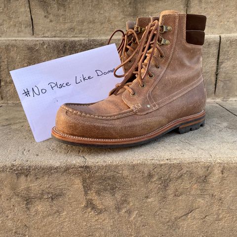 Grant Stone Field Boot in C.F. Stead Natural Waxy Commander Suede