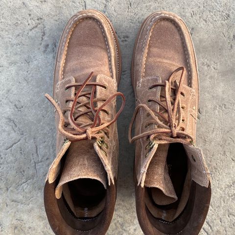 Grant Stone Field Boot in C.F. Stead Natural Waxy Commander Suede