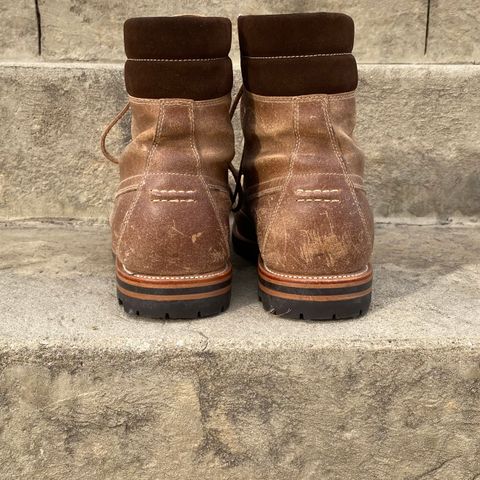 Grant Stone Field Boot in C.F. Stead Natural Waxy Commander Suede