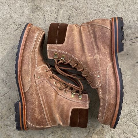Grant Stone Field Boot in C.F. Stead Natural Waxy Commander Suede