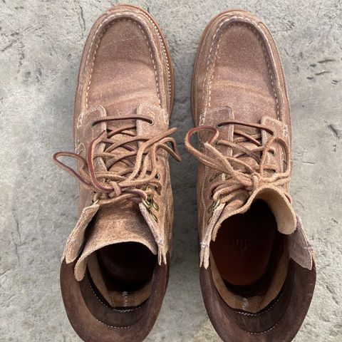 Grant Stone Field Boot in C.F. Stead Natural Waxy Commander Suede