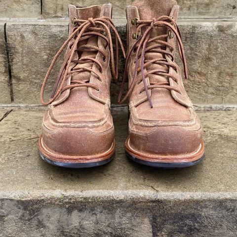 View photo of Grant Stone Field Boot in C.F. Stead Natural Waxy Commander Suede