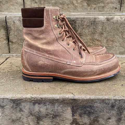 View photo of Grant Stone Field Boot in C.F. Stead Natural Waxy Commander Suede