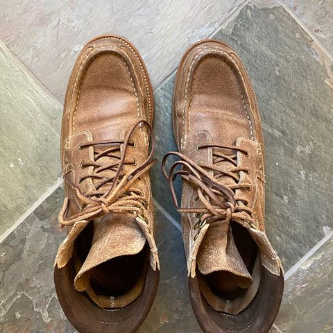 View photo of Grant Stone Field Boot in C.F. Stead Natural Waxy Commander Suede