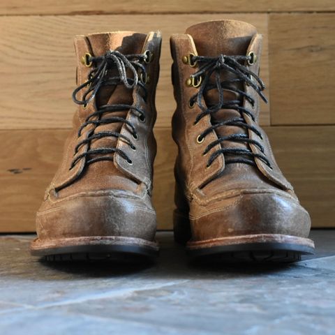 View photo of Grant Stone Field Boot in C.F. Stead Natural Waxy Commander Suede