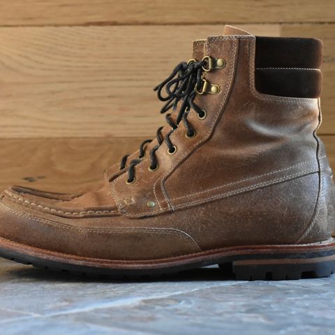 View photo of Grant Stone Field Boot in C.F. Stead Natural Waxy Commander Suede